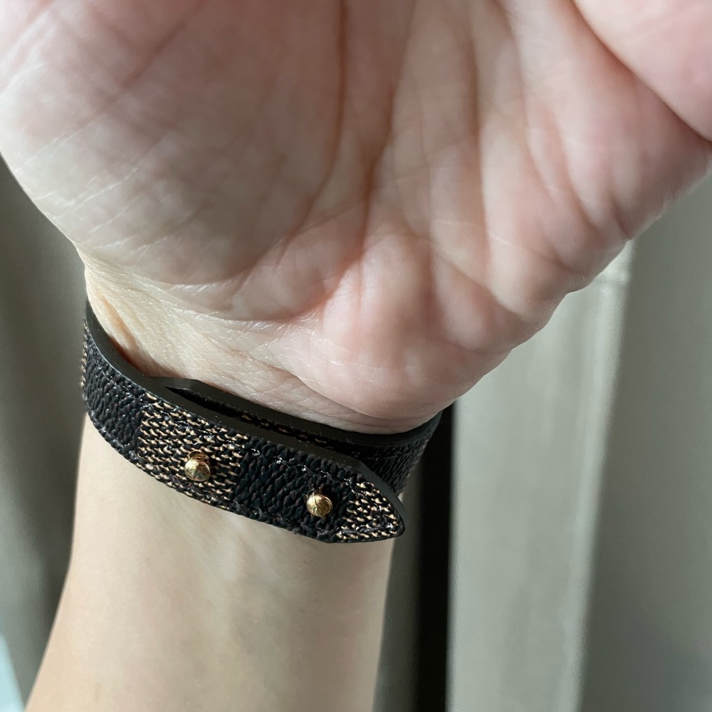 Fashion modern leather plaid bracelet hand accessories - Picture 5 of 10